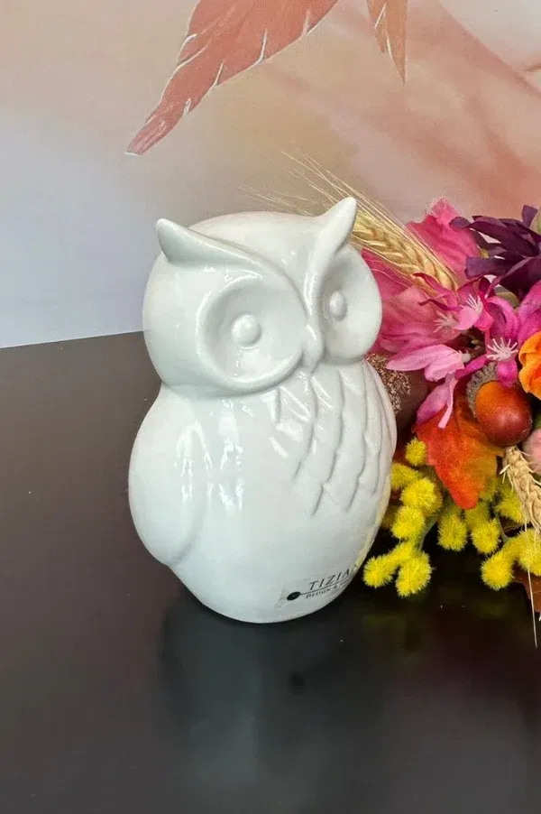 Eule Aurelia 11cm cremeweiß