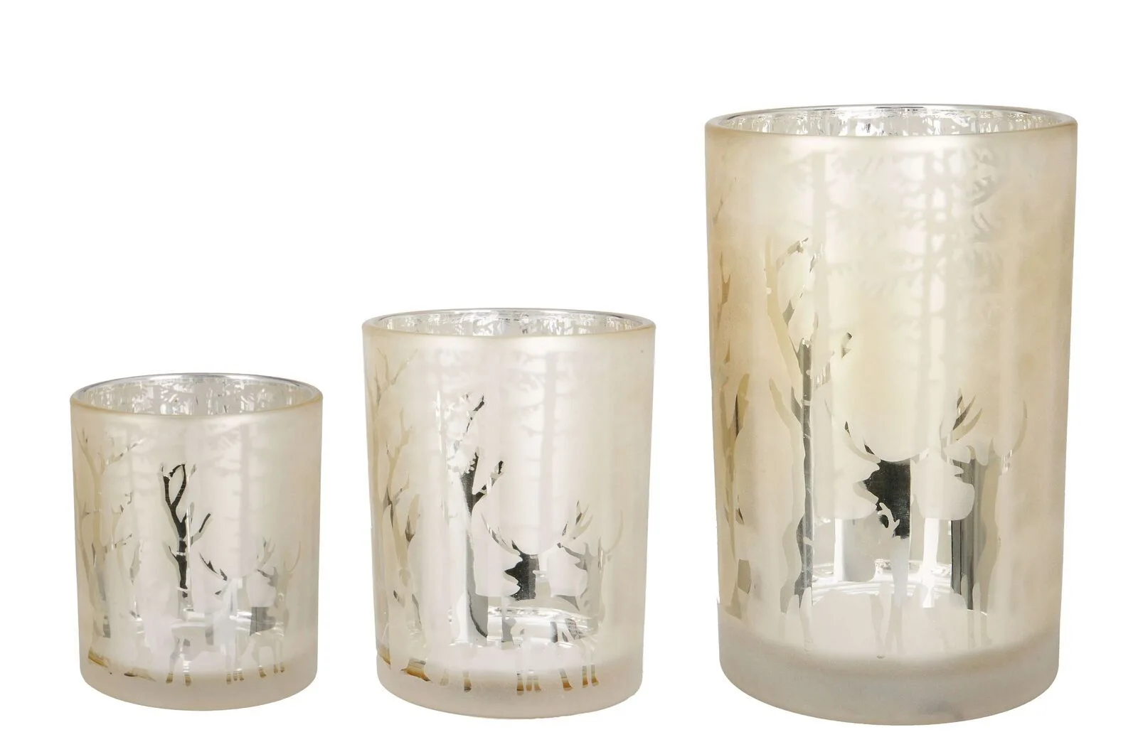 Windlicht Waldromantik creme 8cm Windlicht Waldromantik creme 8cm