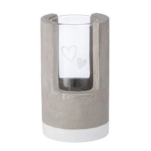 Zement Windlicht Hearts zylindrisch Krug, Töpferei, Vase, Zylinder, Glas