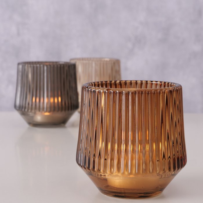 Windlicht Tiago braun 8cm