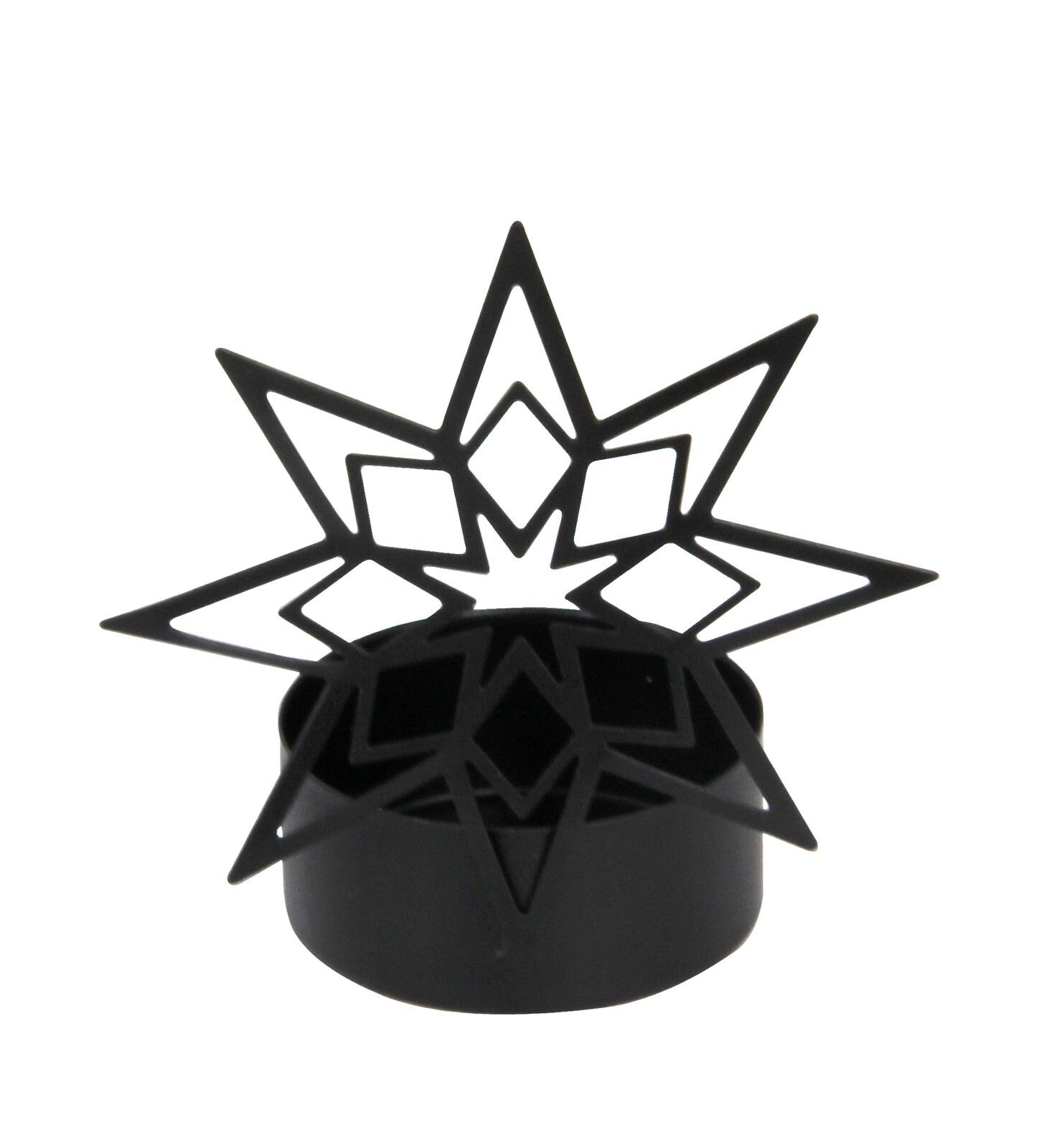 809026613 Teelichthalter Vano Rautenstern schwarz