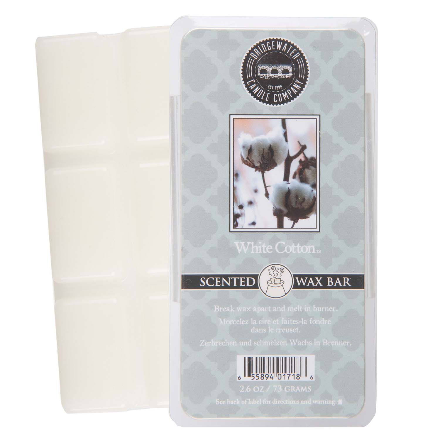 BW_WhiteCotton_WaxBar_Group White Cotton Wax Bar 73g - Bridgewater