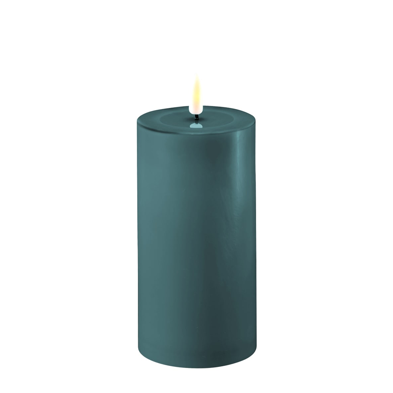 2021-RF-0339 Stumpenkerze LED jade 7,5 x 15cm