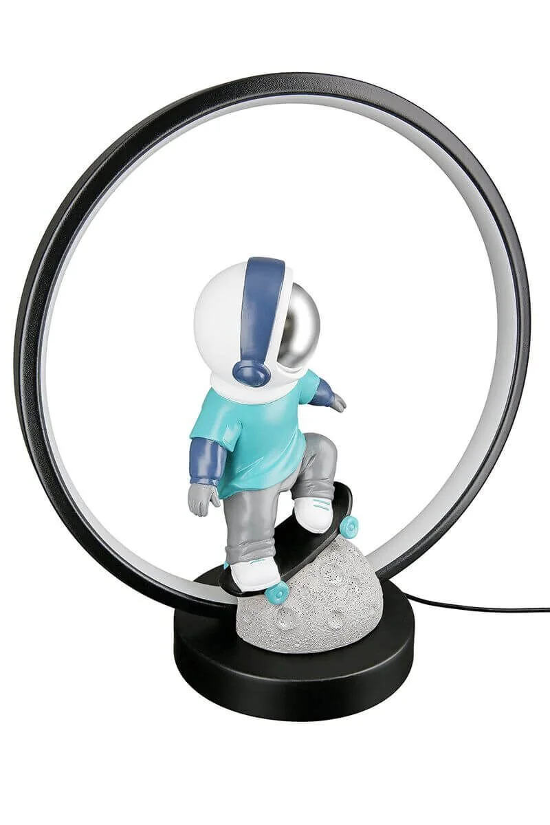 Dekolampe Apollo Ring USB türkis 33cm Figur