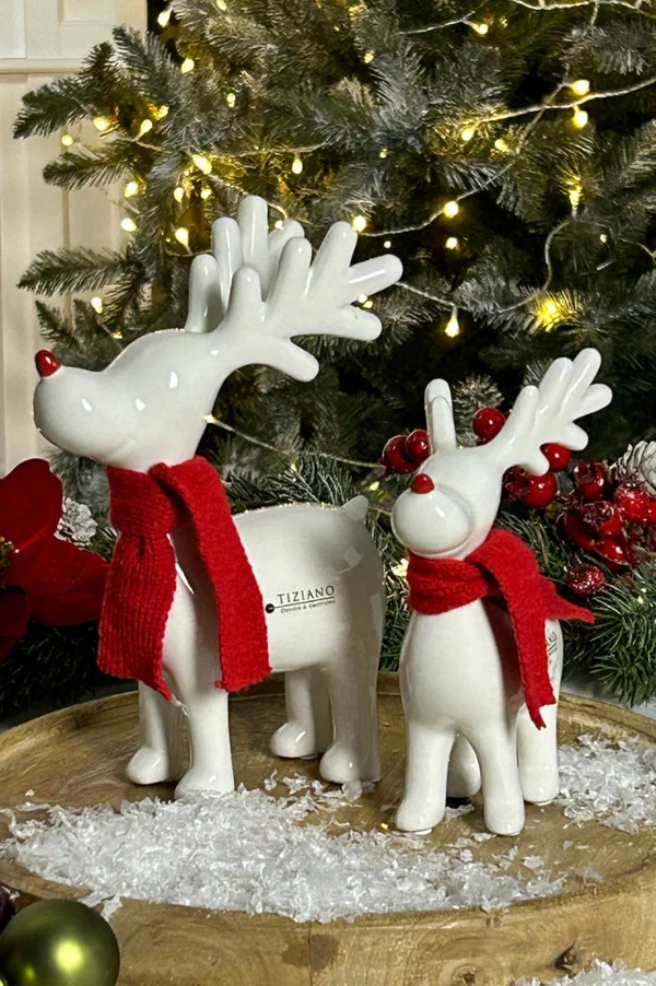 Rentier Rudolph 21cm cremeweiß Rentier Rudolph 21cm cremeweiß