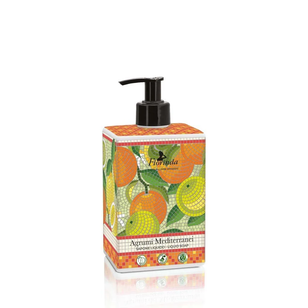 Mediterrane Zitrusfrüchte Flüssigseife 500ml Flasche, Lotion, Kosmetik, Parfüm