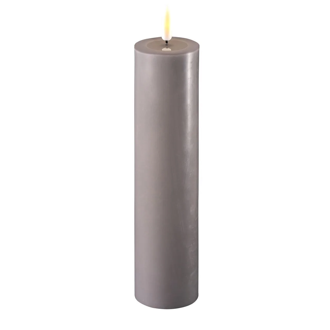 2021-RF-00029 Stumpenkerze LED grau 5 x 20cm