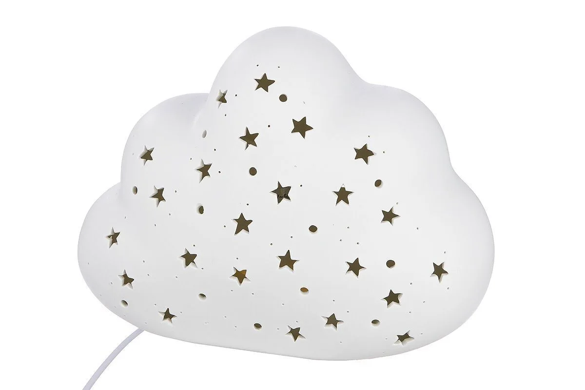 Tischleuchte Wolke Sternmuster Porzellan Tischleuchte Wolke Sternmuster Porzellan