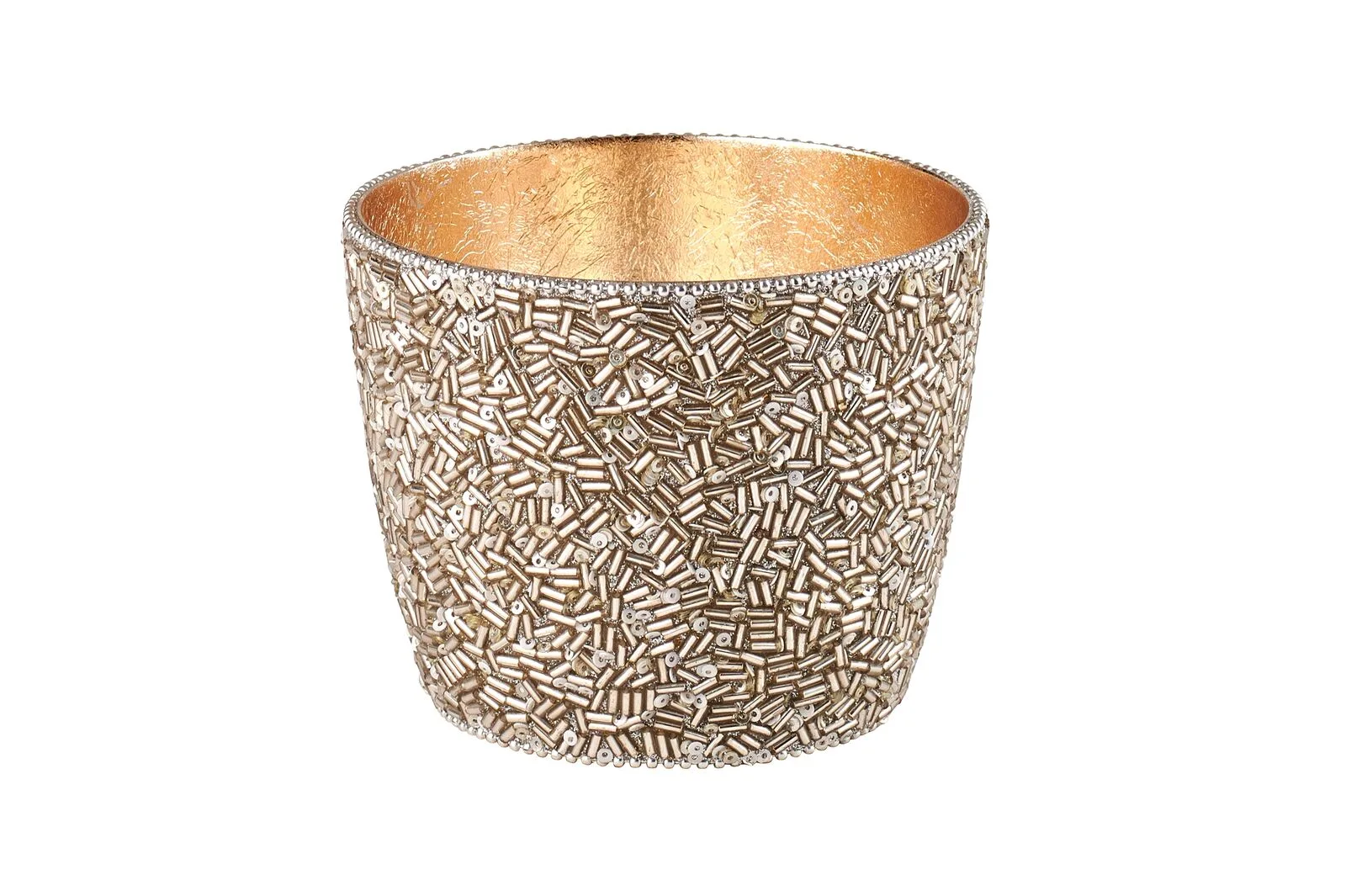 1074404022 Madras Windlicht M Perlen silber