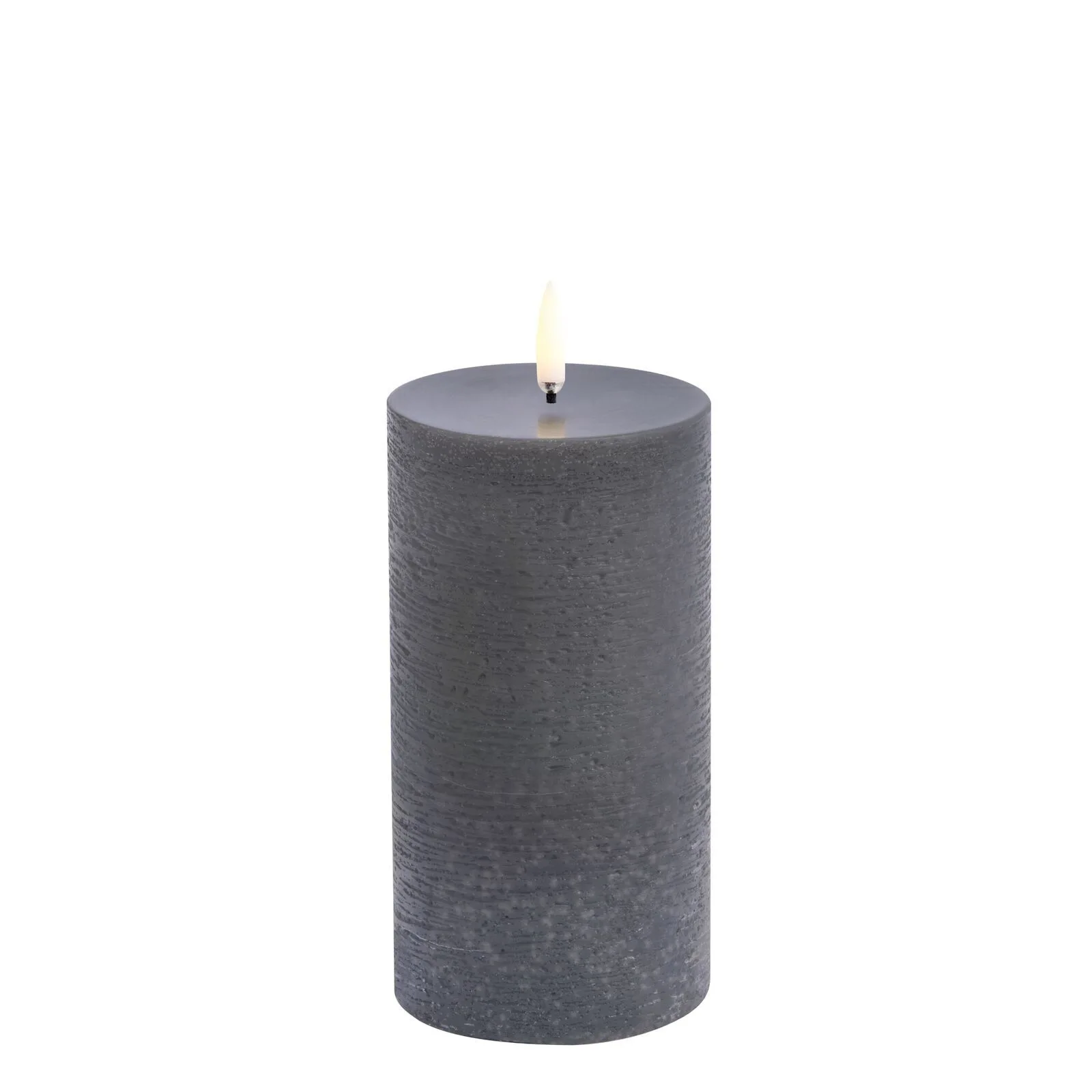 Uyuni-UL-PI-GRM78015-Melted-Pillar-Candles-large Uyuni LED Stumpenkerze 7,8x15cm melted rustic grey