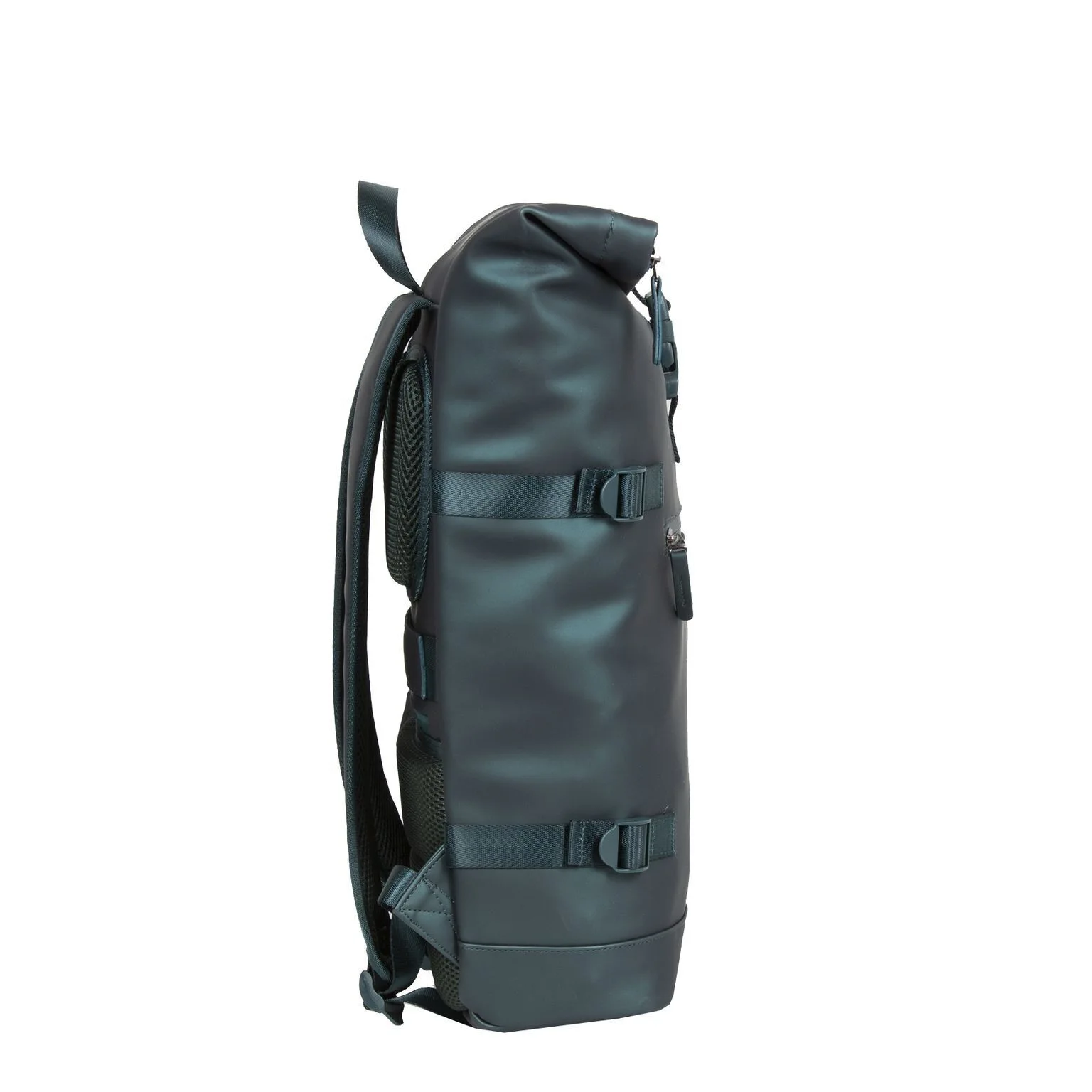 ZJymJqQ William - Riverside Rolltop Rucksack dunkelgrün metallic