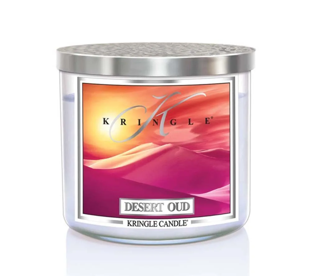 kringle_candle_desert_oud_silver_lid_american_heritage Desert Oud 396g Tumbler 3-Docht