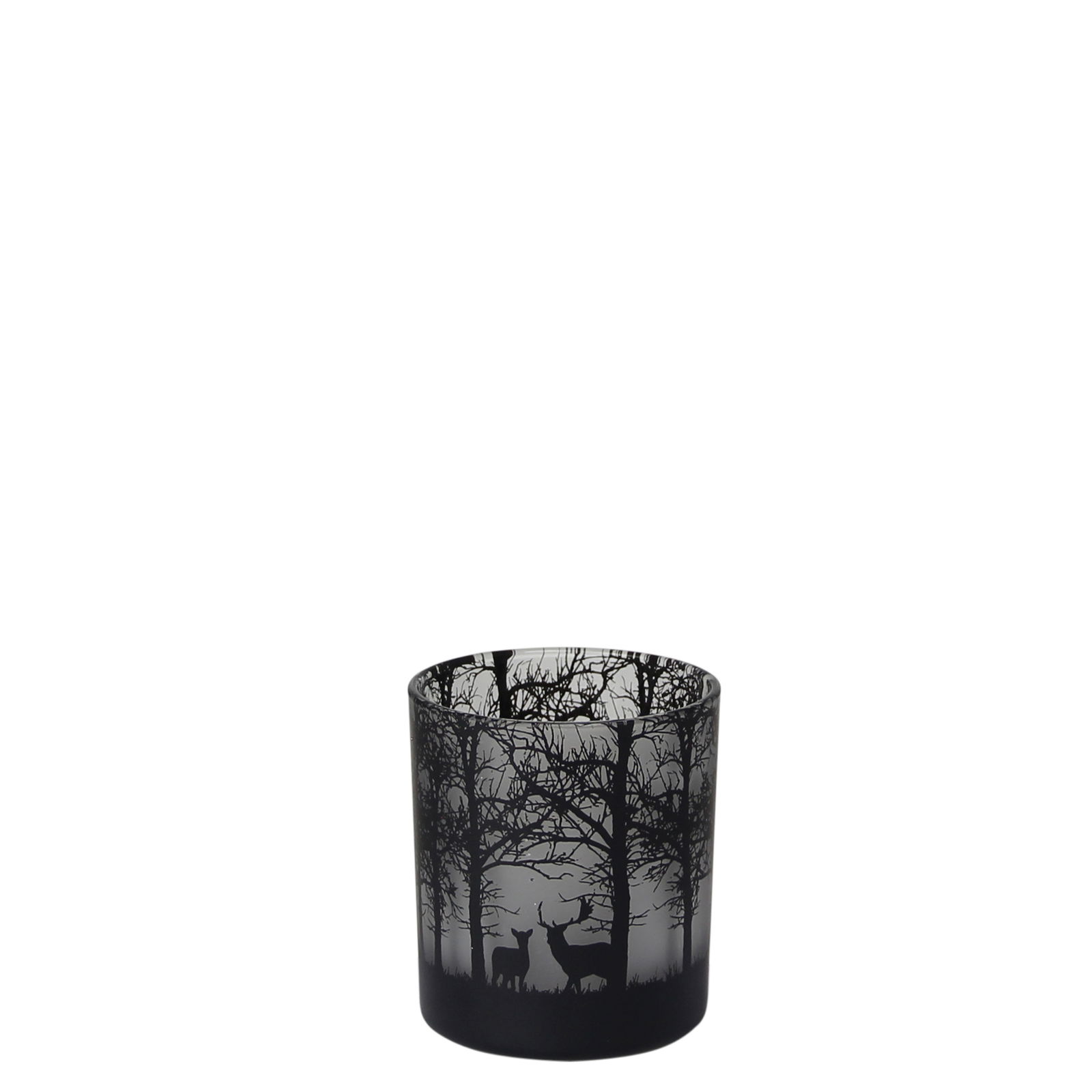 Windlicht Thoros Wald schwarz 8cm