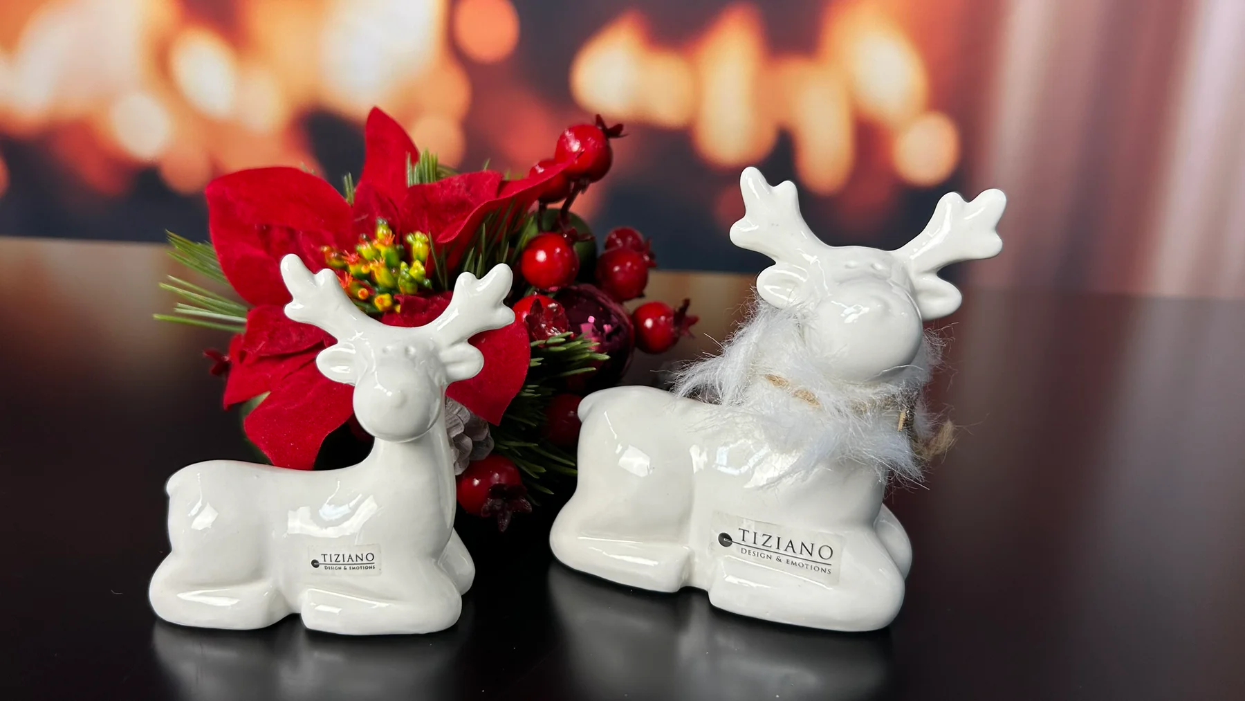 Deko Rentier Lars sitzend 8,5cm cremeweiß