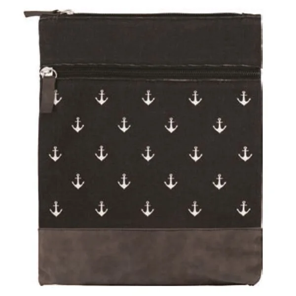 2022-191-002 Canvas Crossbag 002 (Black Anchor)