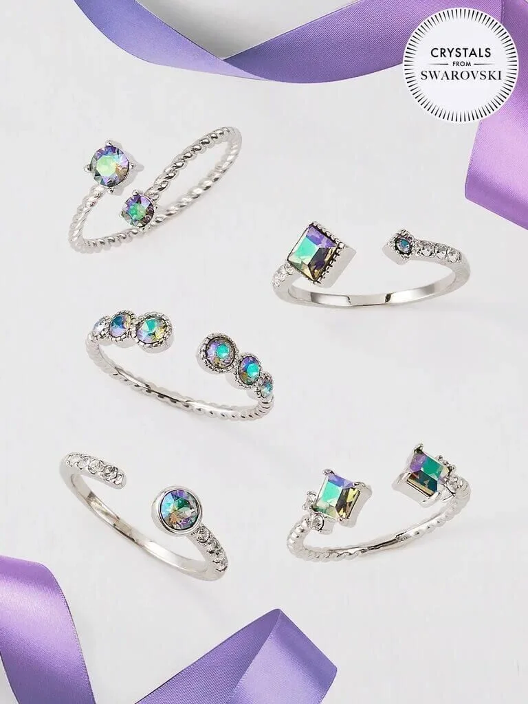 Charmed-Aroma-Alexandrite-Ringe Alexandrit Geburtsstein Kerze mit Swarovski ® Kristallen (Ring)