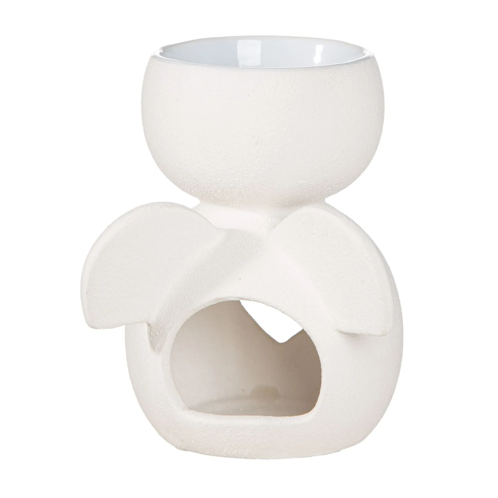 Duftlampe Engel Heart weiß mit Grußkarte Töpferei, Kunst, Porzellan, Vase, Schale