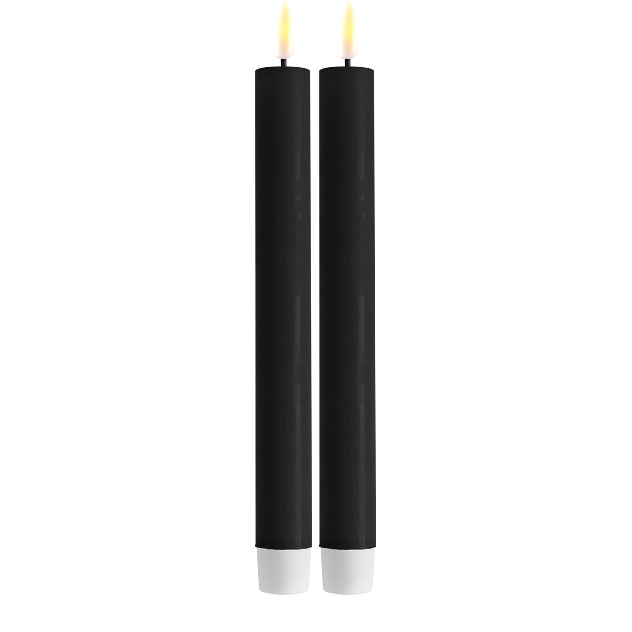 Stabkerze LED 24 cm schwarz 2 Stück