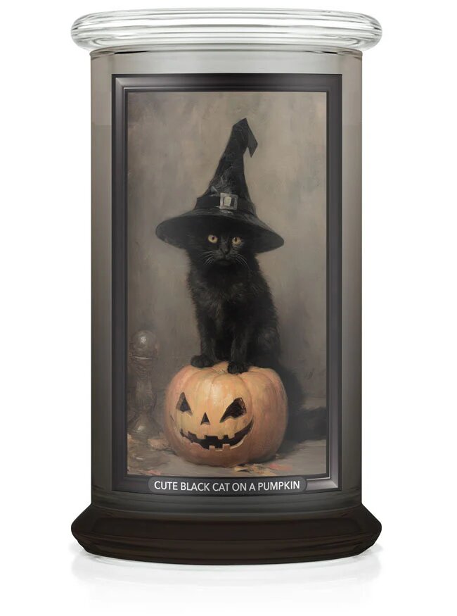 Black Cat on Pumpkin - Halloween Collection 623g