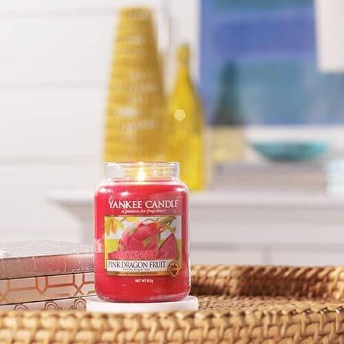 141288-Pink-Dragon-Fruit-Large-Jar-Candle Yankee Candle - Pink Dragonfruit 623g