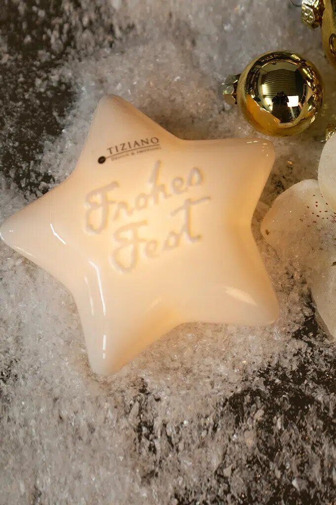lazio-relief-led-frohes-fest Stern Lazio 12cm LED cremeweiß Frohes Fest