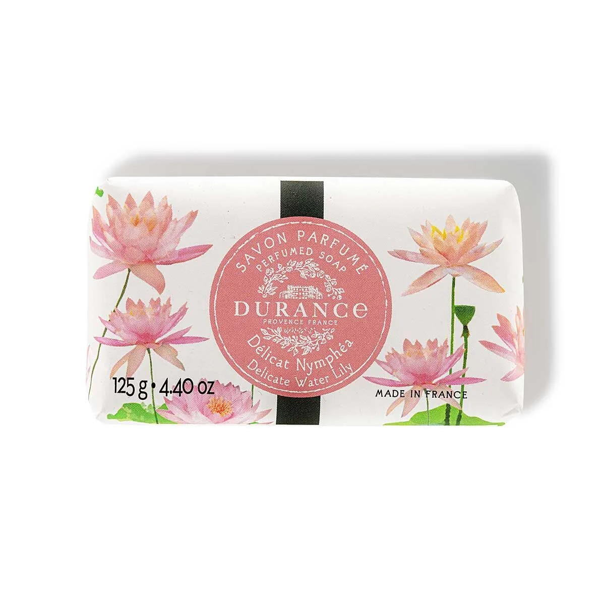 Zarte Seerose Seifenstück 125g Seife, Blume, Pflanze, Visitenkarte, Text