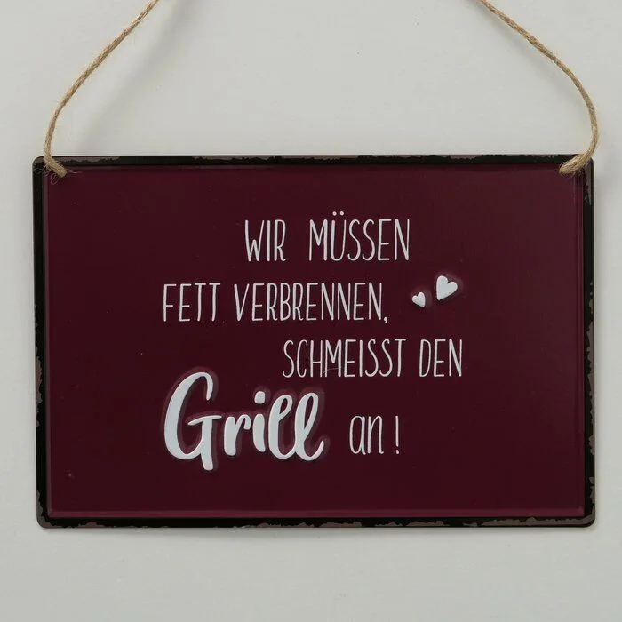 Einzelbild-oZbS3qil-large Schild Grillen rot