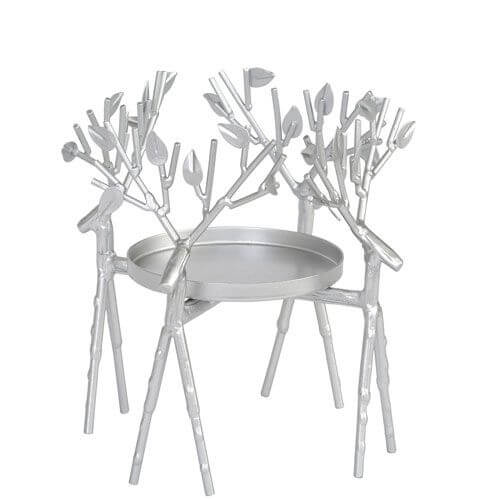 Yankee Candle Silver Reindeer Jar Holder 411g & 623g