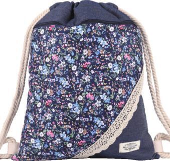 NL2020317 Northlux Patchwork Turnbeutel 177-036 (Navy Flowers)