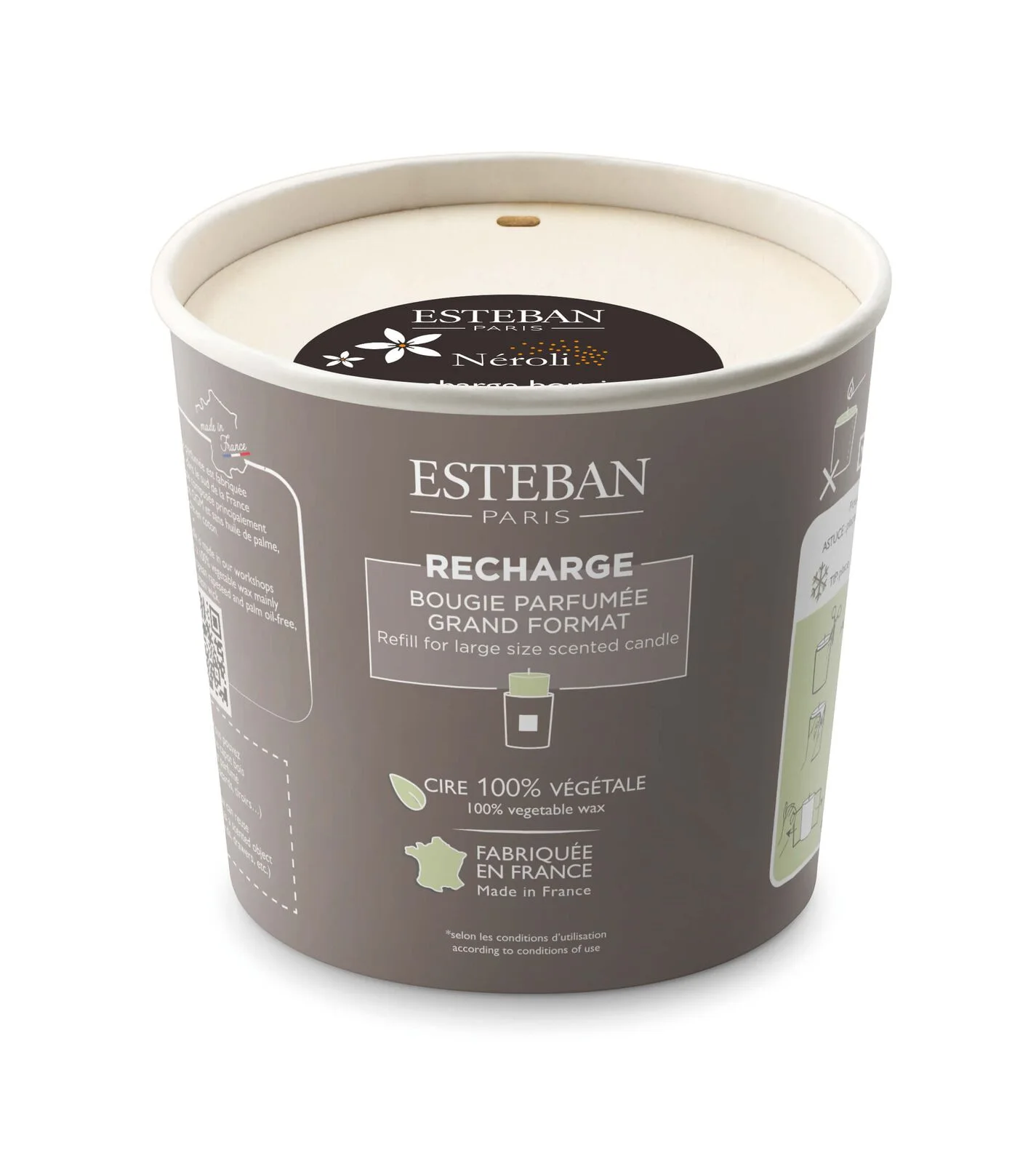Neroli Nachfüller für Duftkerze 450g Pokal, Essen, Eiscreme, Kann, Zinn