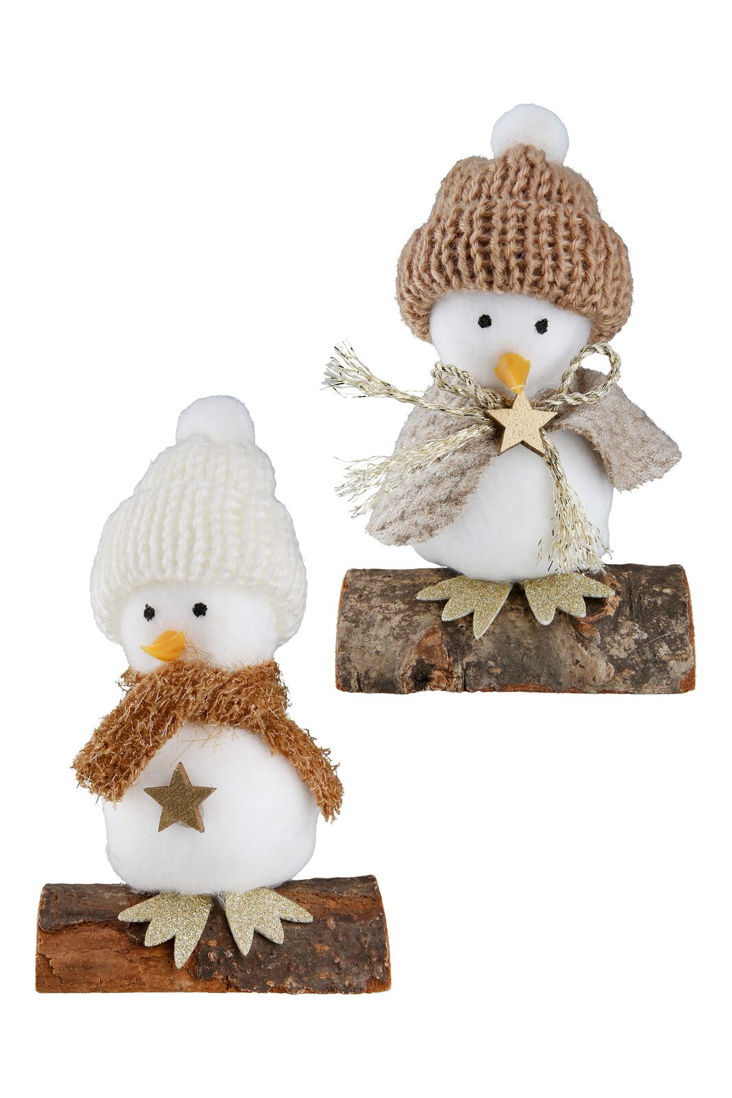 Deko Figur Schneemann Simon 12cm 2-fach sortiert Natur, Draußen, Winter, Schnee, Schneemann