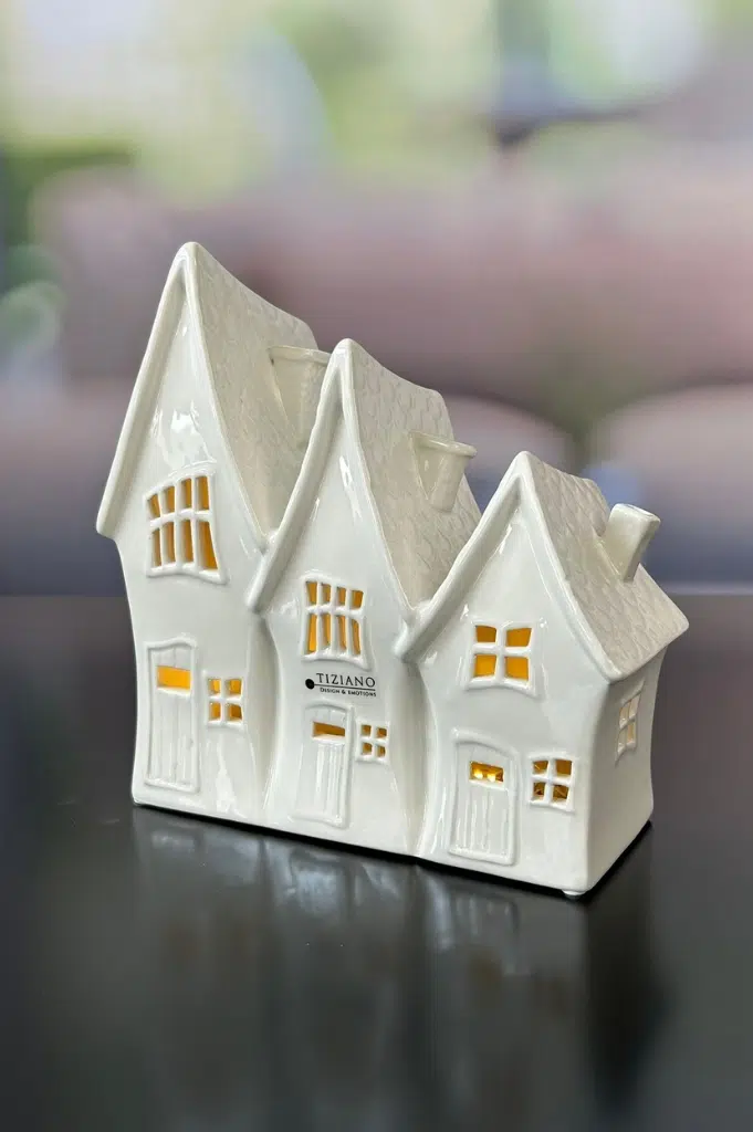 Dorf Lurano 3 Häuser LED cremeweiß Dorf Lurano 3 Häuser LED cremeweiß