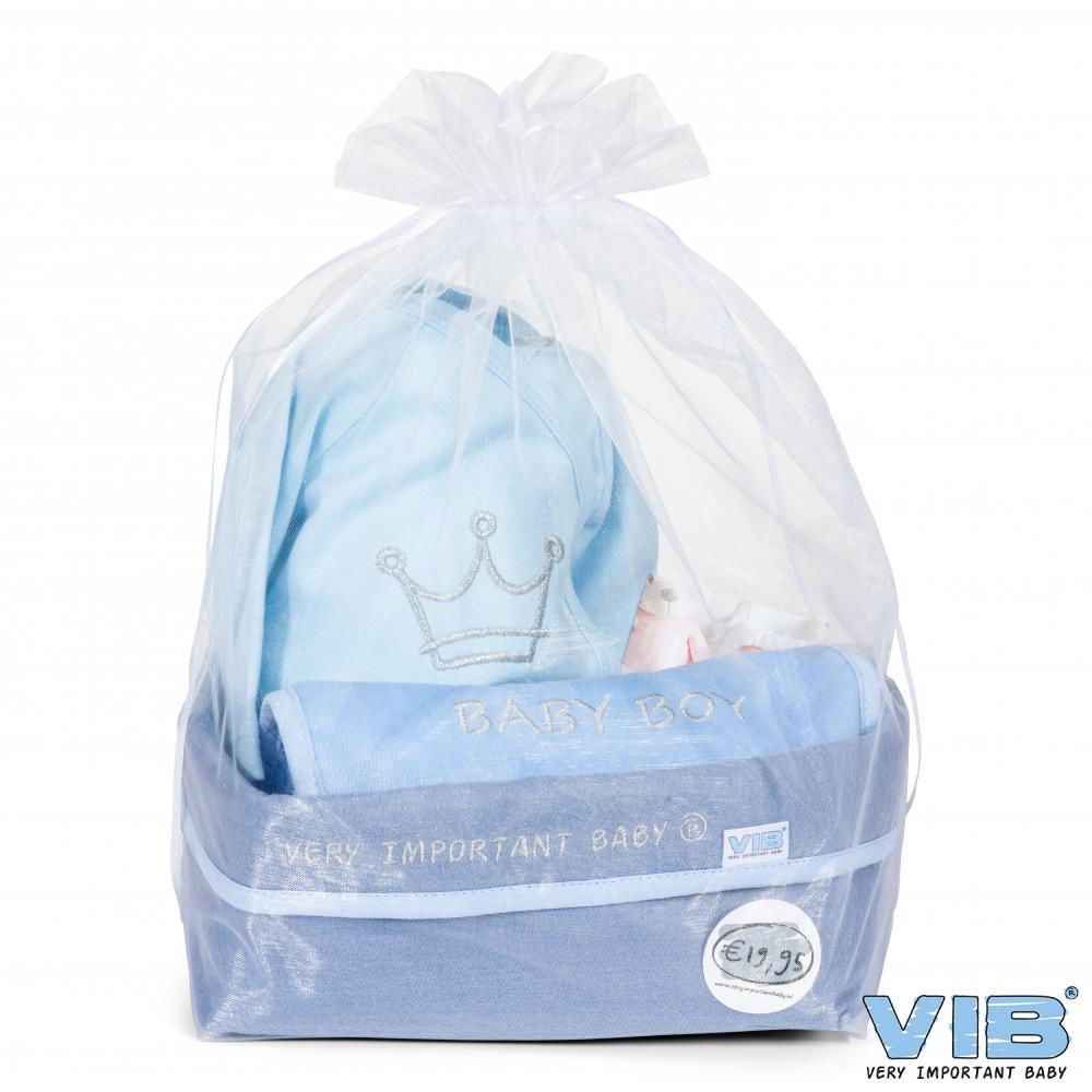 Geschenkpaket für Babys Blau 3-teilig