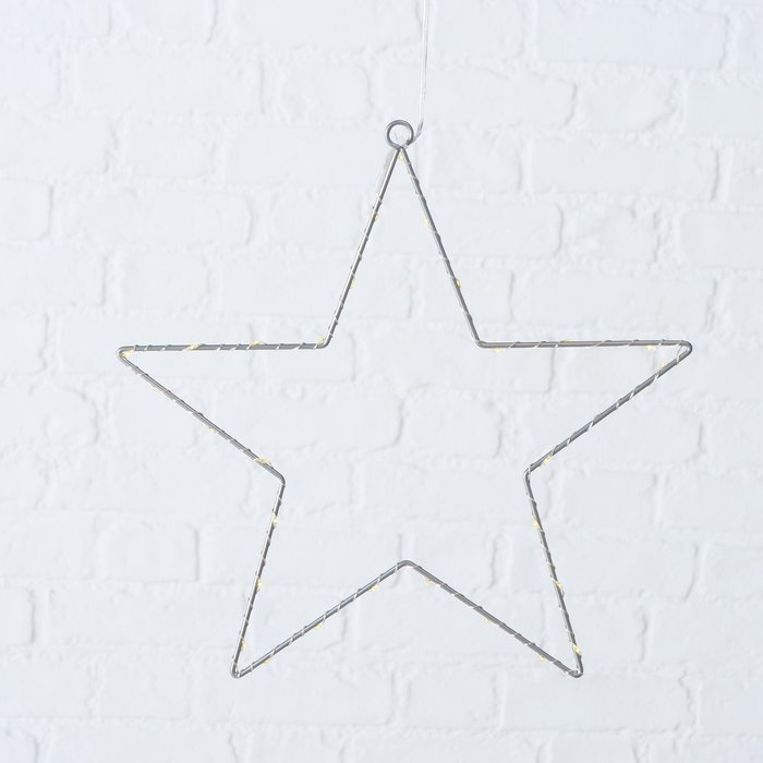 Leuchtstern Elvira 30cm LED silber
