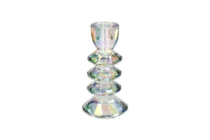 Sari Kerzenhalter Kristallglas irisierend 16cm Kerze, Kerzenständer
