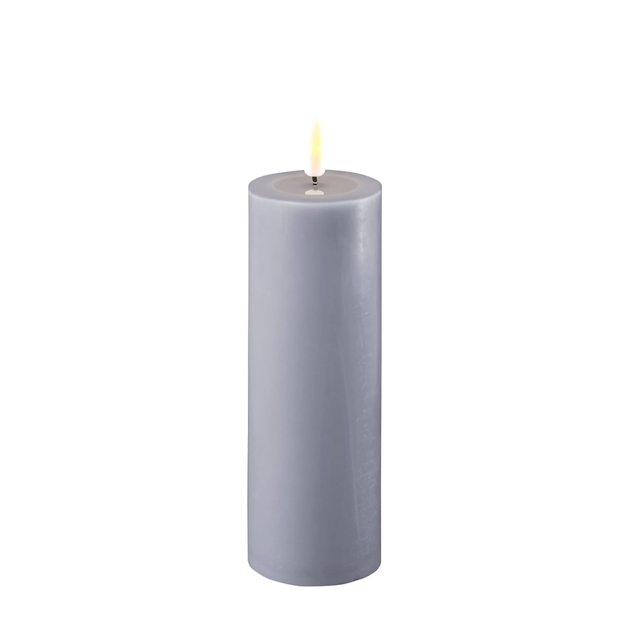 2021-RF-0293 Stumpenkerze LED dust blue 5 x 15cm