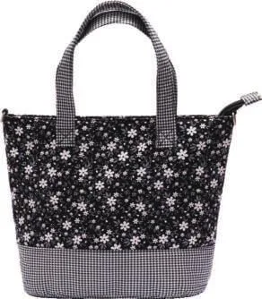 NL2020340 Patchwork Handtasche 177-66 (Black Flowers)