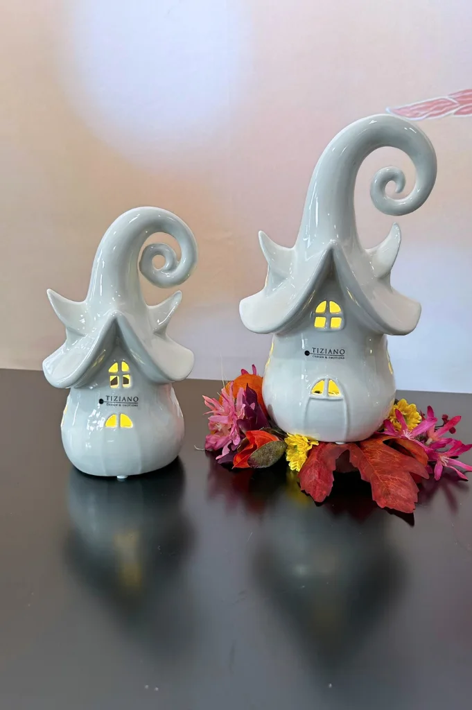 Lichthaus Avalon hoch 23cm LED cremeweiß Kunst, Kunsthandwerk, Porzellan, Töpferei, Krug