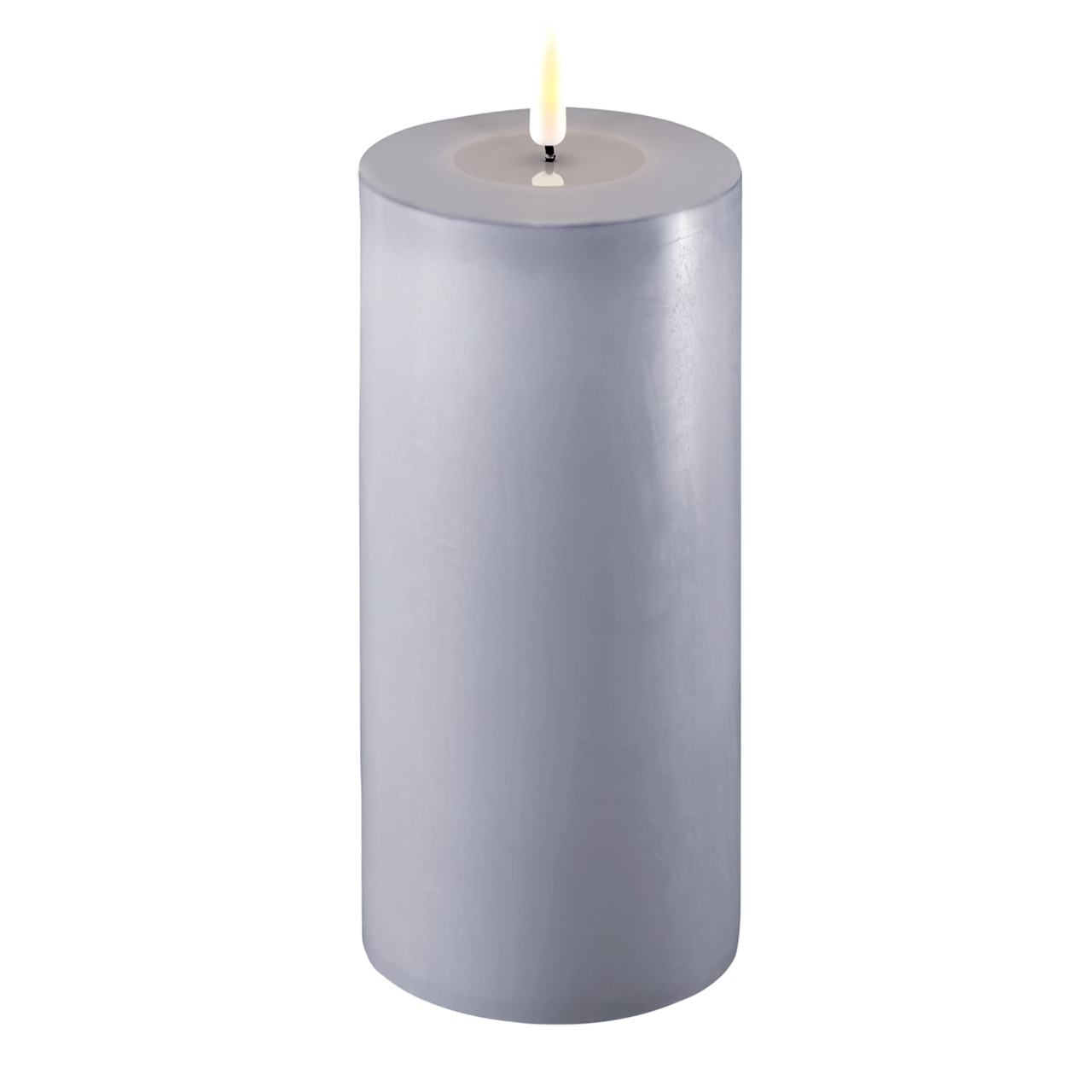 2021-RF-0301 Stumpenkerze LED dust blue 10 x 20cm