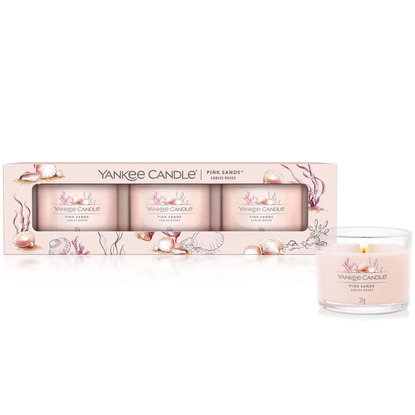 yankee_candle_filled_votive_1686361E_01 Pink Sands 37g Glasvotivkerze 3er Pack
