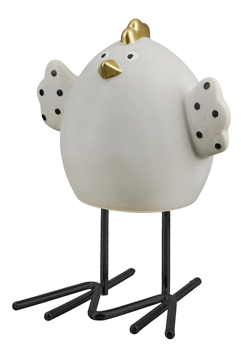 20604_1_1 Deko Huhn Punto mit Flügeln 10cm