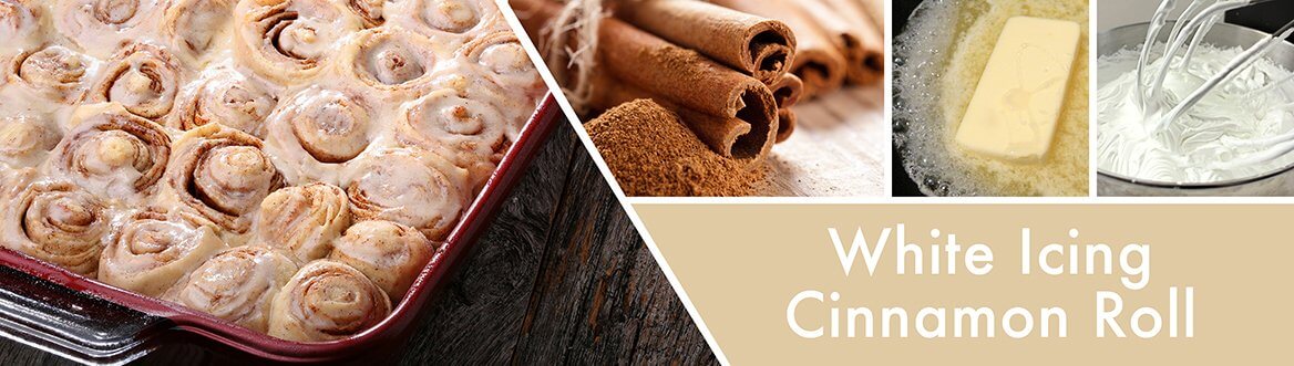 White Icing Cinnamon Roll 411g (3-Docht)