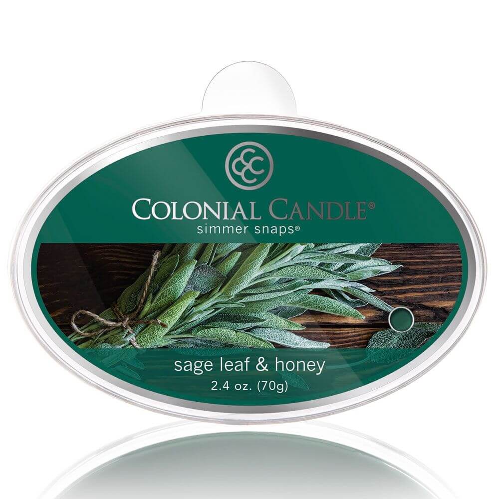 Colonial Candle - Sage Leaf & Honey Simmer Snap 70g