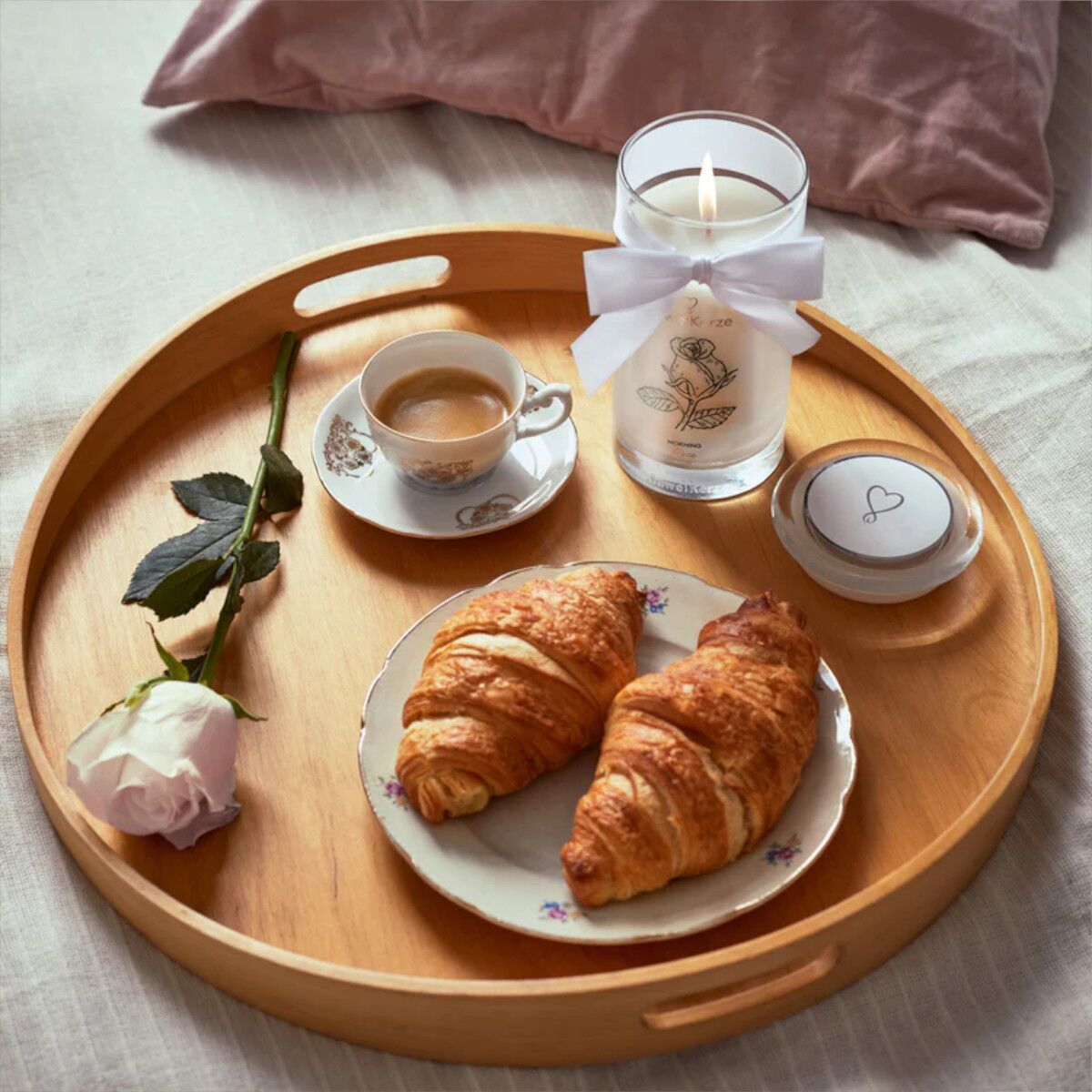 Morning Rose (Ohrringe) 400g Brunch, Essen, Brot, Kaffee, Kaffeetasse