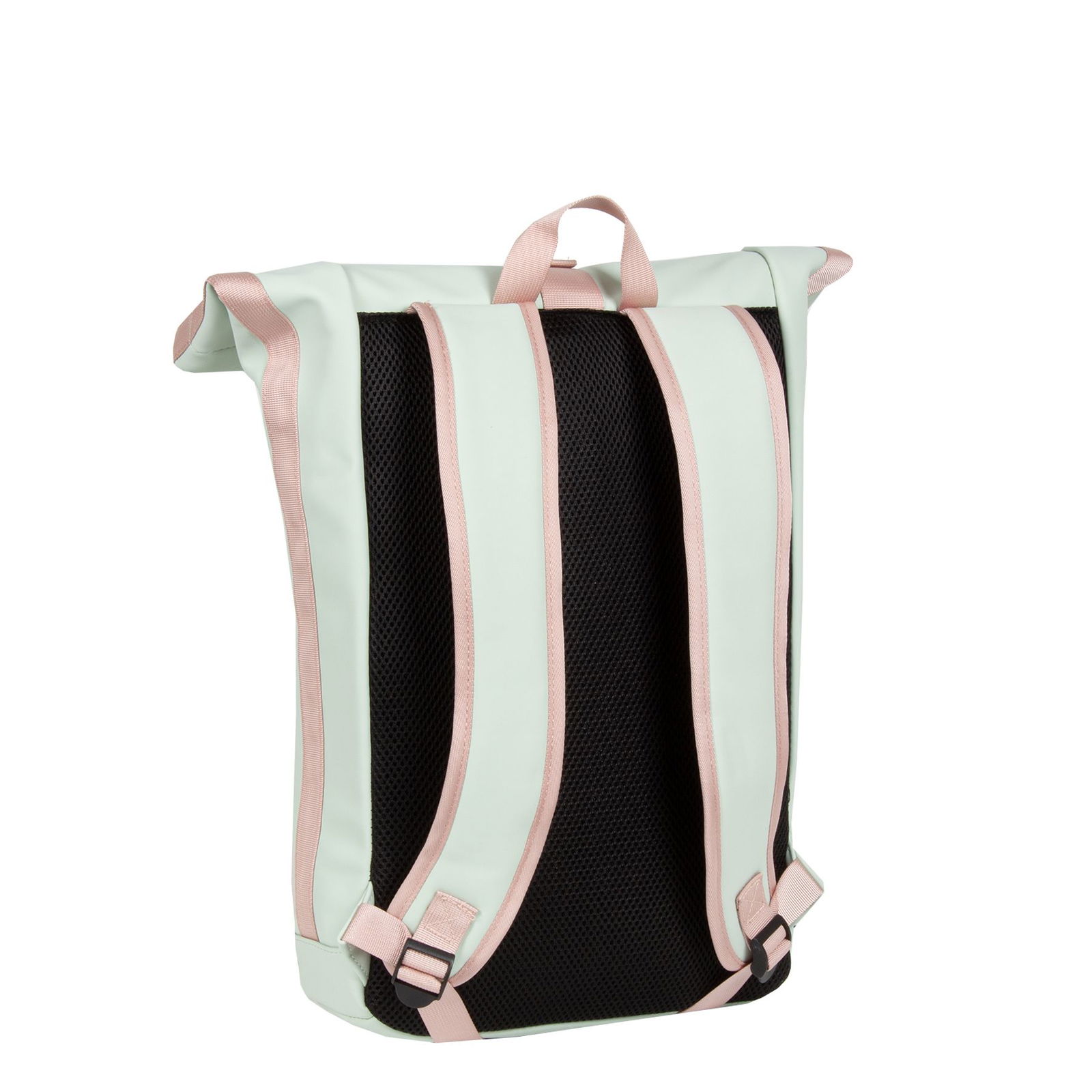 Tim - New York Rolltop Rucksack minzblau/hellrosa