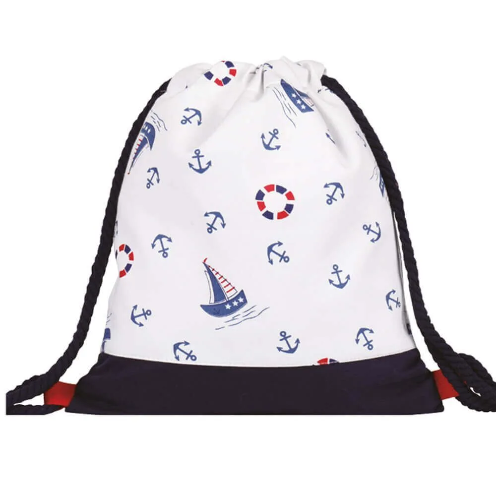 225-008 Kinder Turnbeutel 225-008 (White Navy Anker)