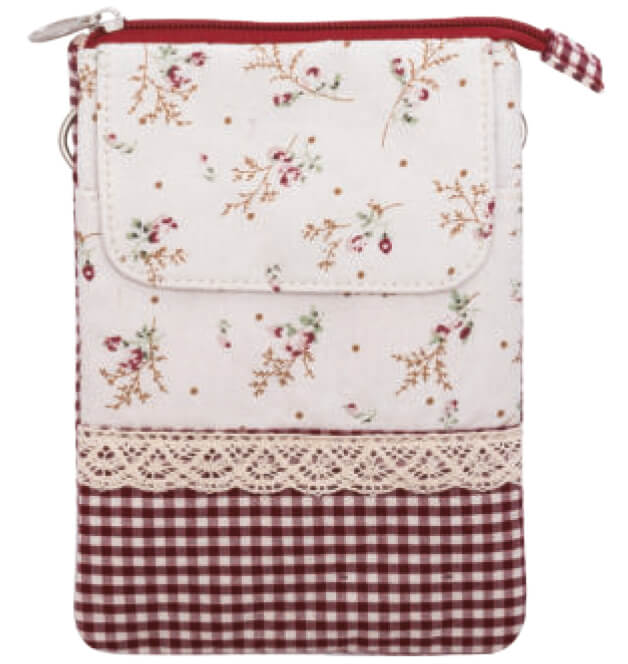 Patchwork Handtasche Umhängetasche (Berry White 097)