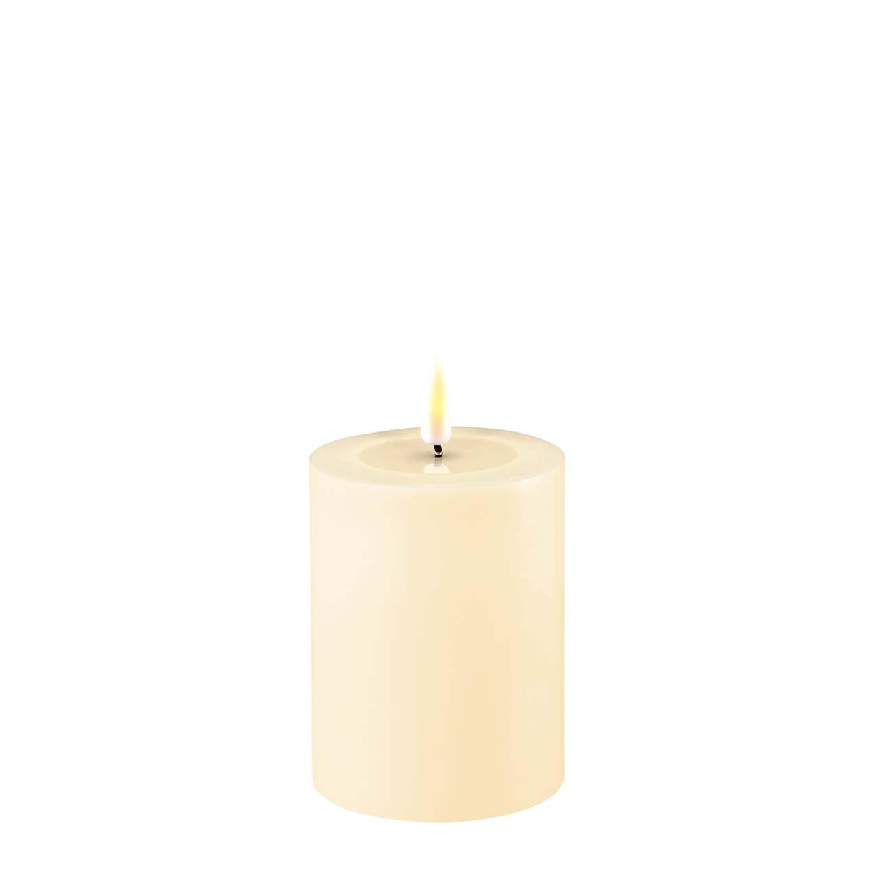2021-RF-0108 Stumpenkerze LED creme 7,5 x 10cm