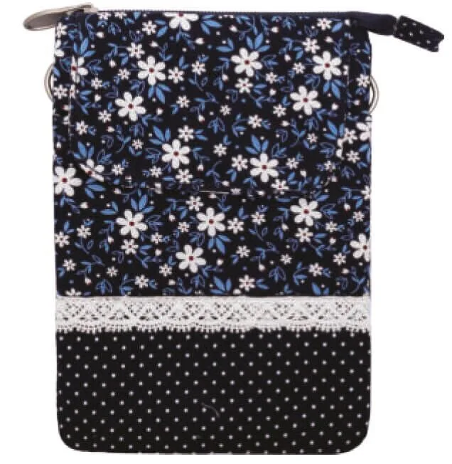 multi-blue-266-089 Patchwork Handtasche Umhängetasche (Multi Blue 089)