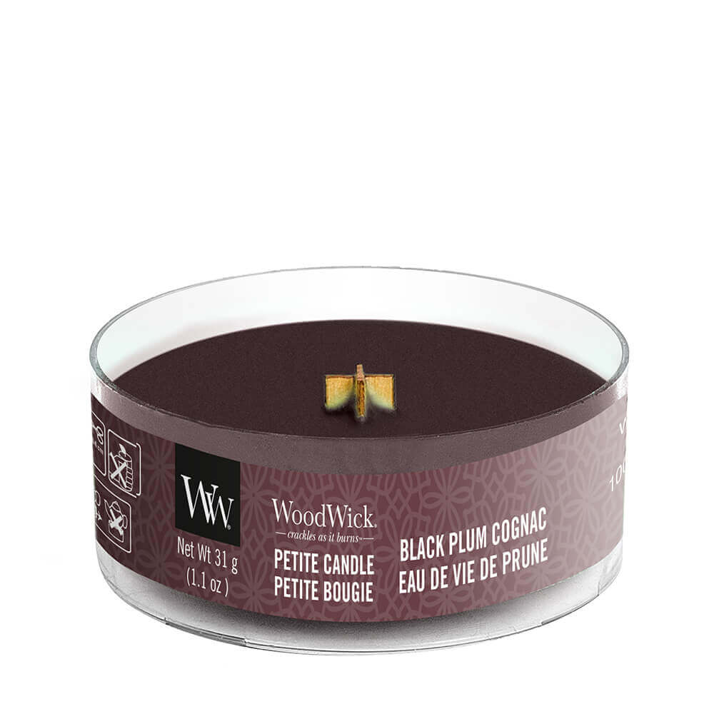 Black Plum Gognac Petite Candle 31g von Woodwick